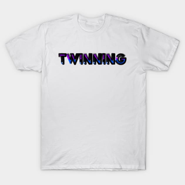 Twinning Purple and Blue T-Shirt by LahayCreative2017